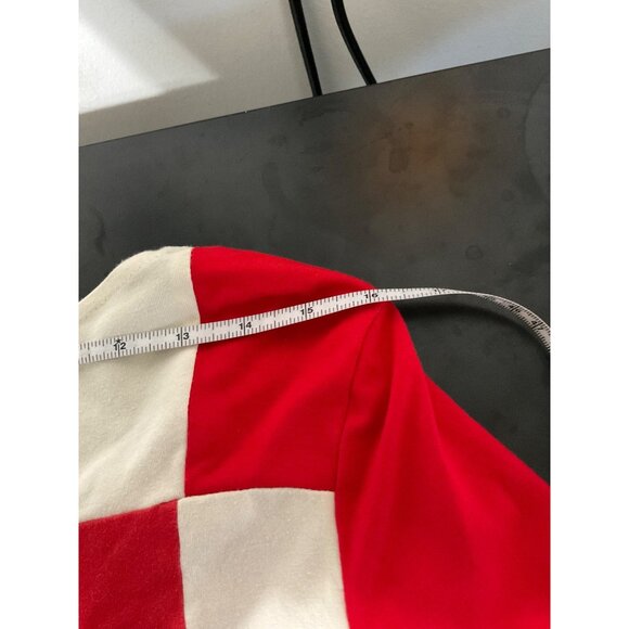 *Tyler McGillivary Emma Top Red & White Checkerboard Knit Size Medium - Picture 8 of 11